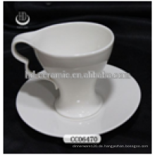 Keramik-Kaffeetasse mit Untertasse, kundenspezifische Keramik-Teetasse und Untertasse, Keramik-Tasse und Untertasse mit Logo